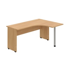 HOBIS kancelársky stôl pracovný tvarový, ergo ľavý - GE 60 L, dub