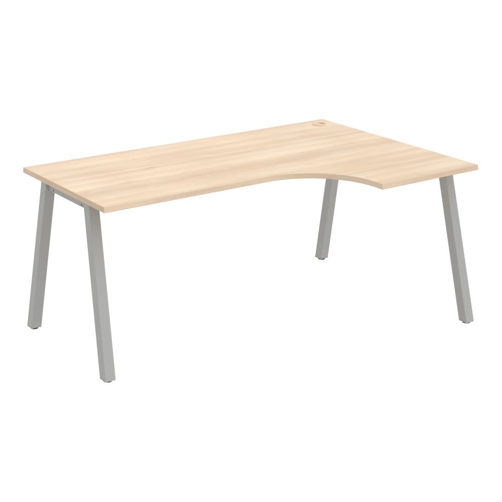 HOBIS kancelársky stôl tvarový, ergo ľavý - UE A 1800 60 L, agát