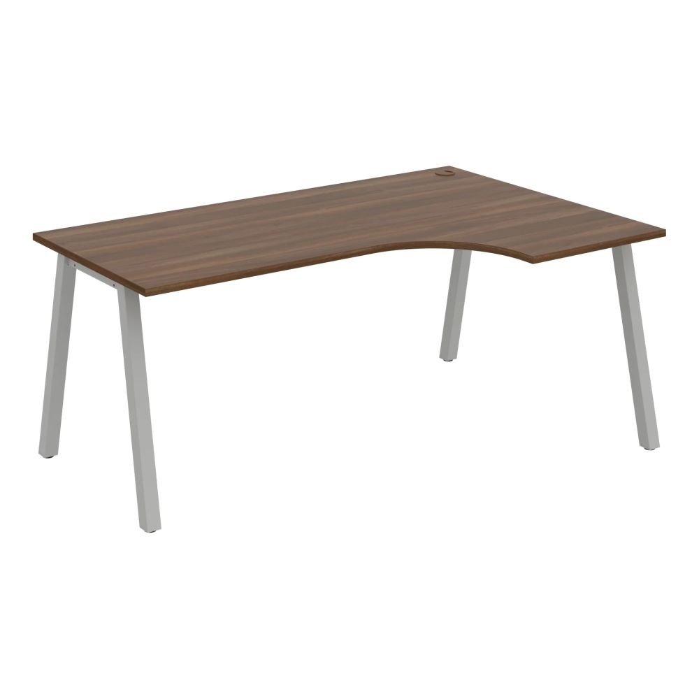 HOBIS kancelársky stôl tvarový, ergo ľavý - UE A 1800 60 L, orech