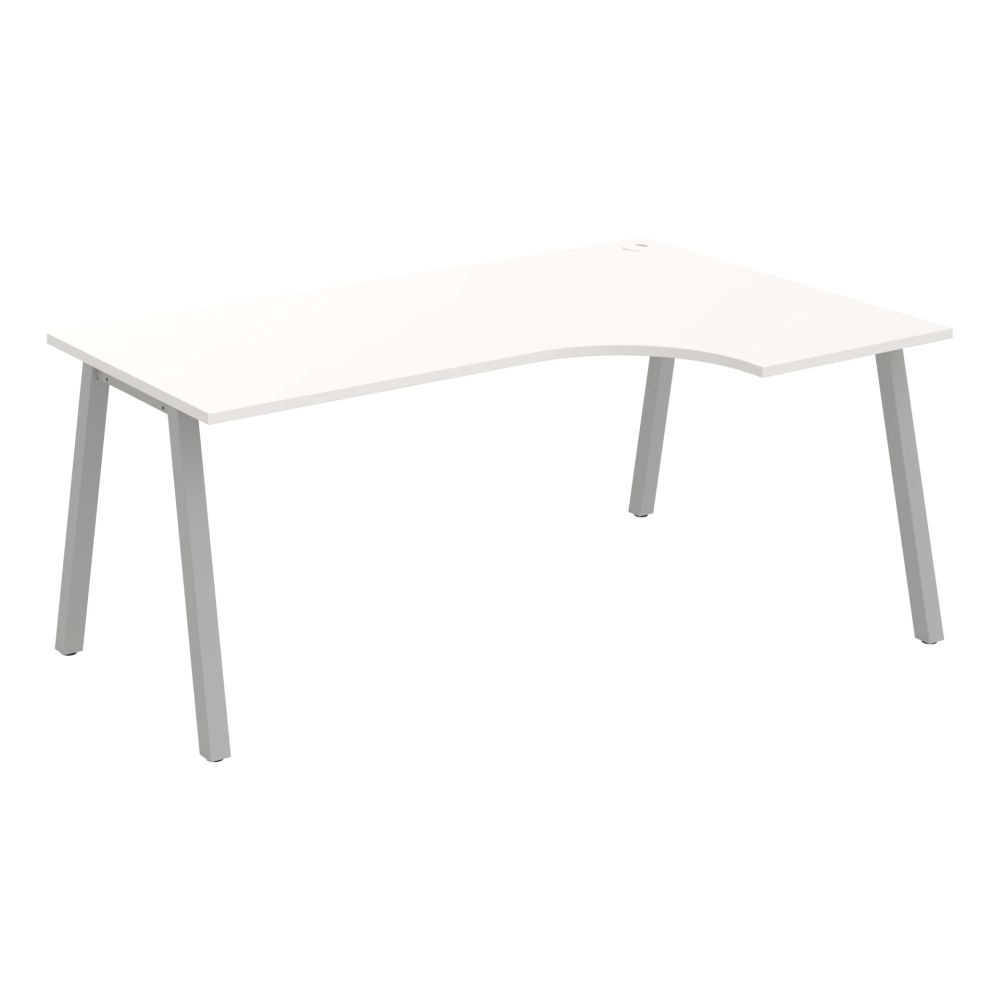 HOBIS kancelársky stôl tvarový, ergo ľavý - UE A 1800 60 L, biela