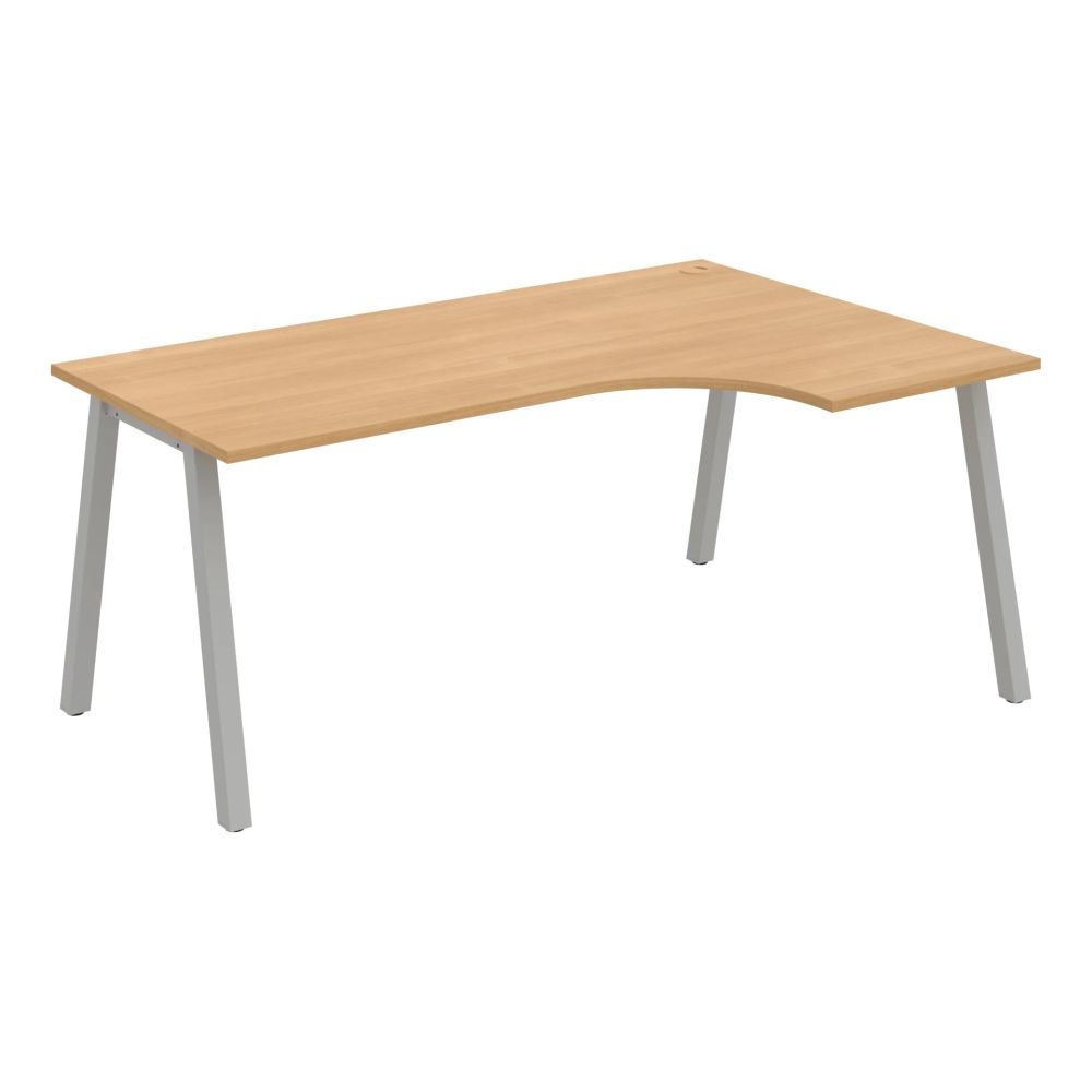 HOBIS kancelársky stôl tvarový, ergo ľavý - UE A 1800 60 L, dub