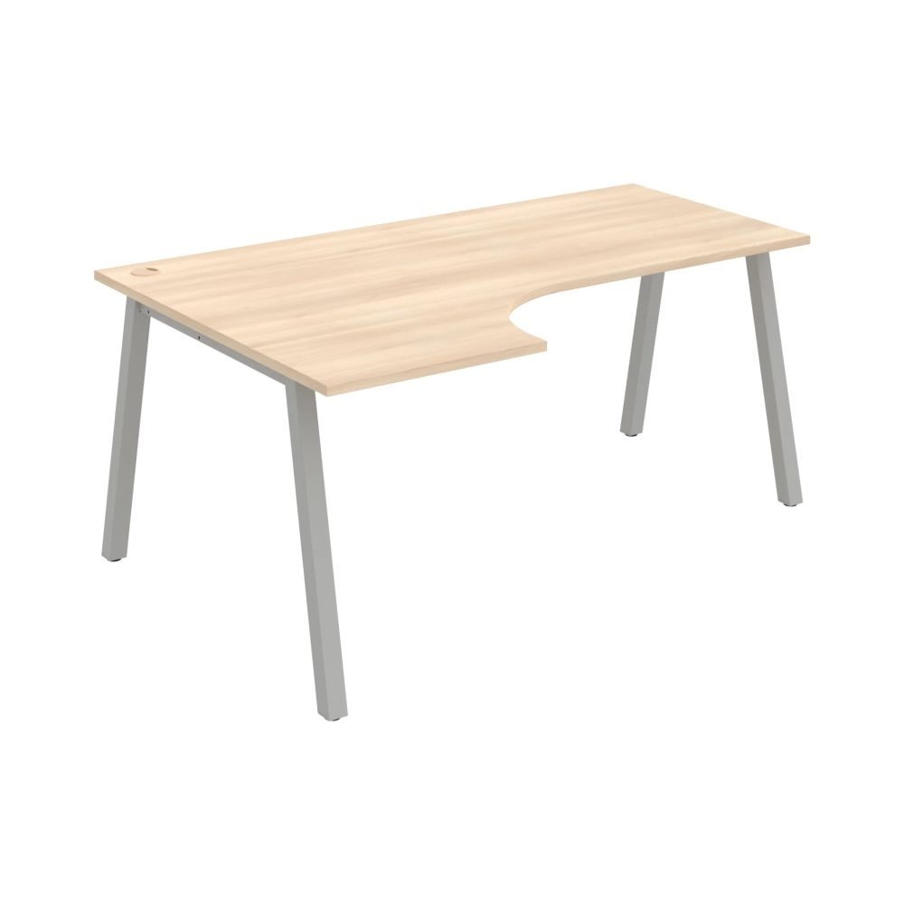 HOBIS kancelársky stôl tvarový, ergo pravý - UE A 1800 60 P, agát