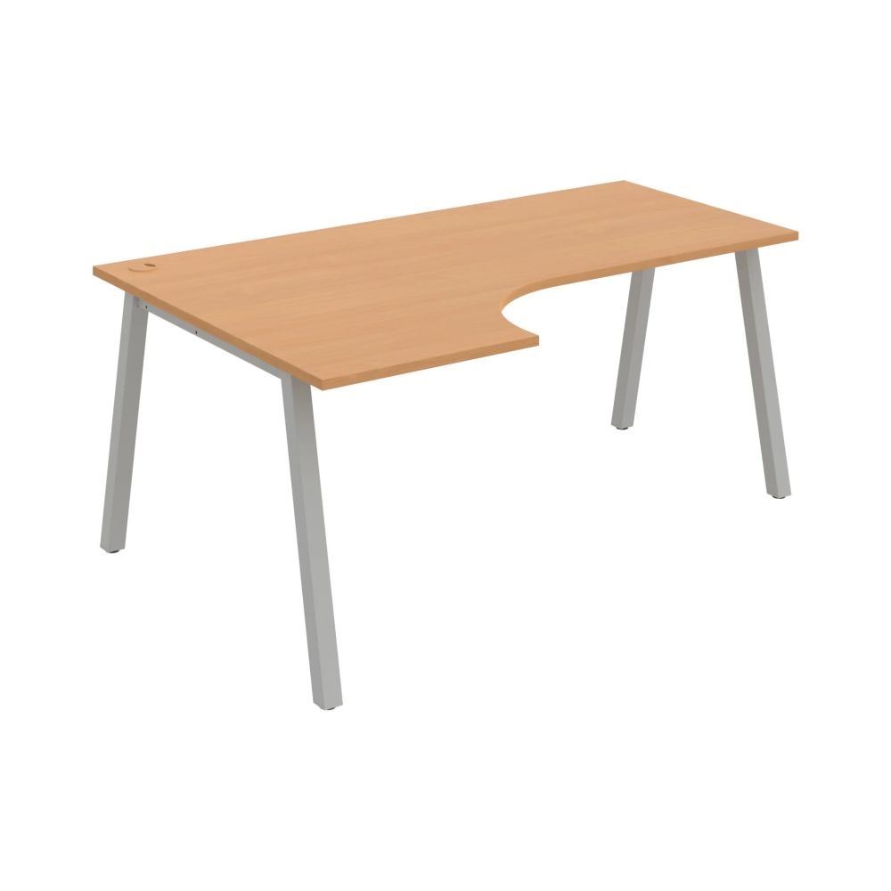 HOBIS kancelársky stôl tvarový, ergo pravý - UE A 1800 60 P, buk