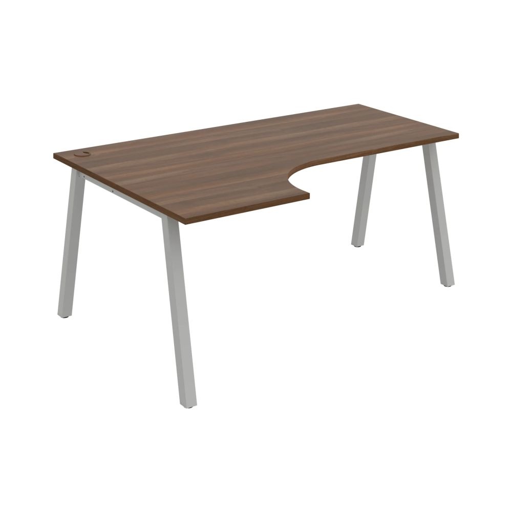 HOBIS kancelársky stôl tvarový, ergo pravý - UE A 1800 60 P, orech