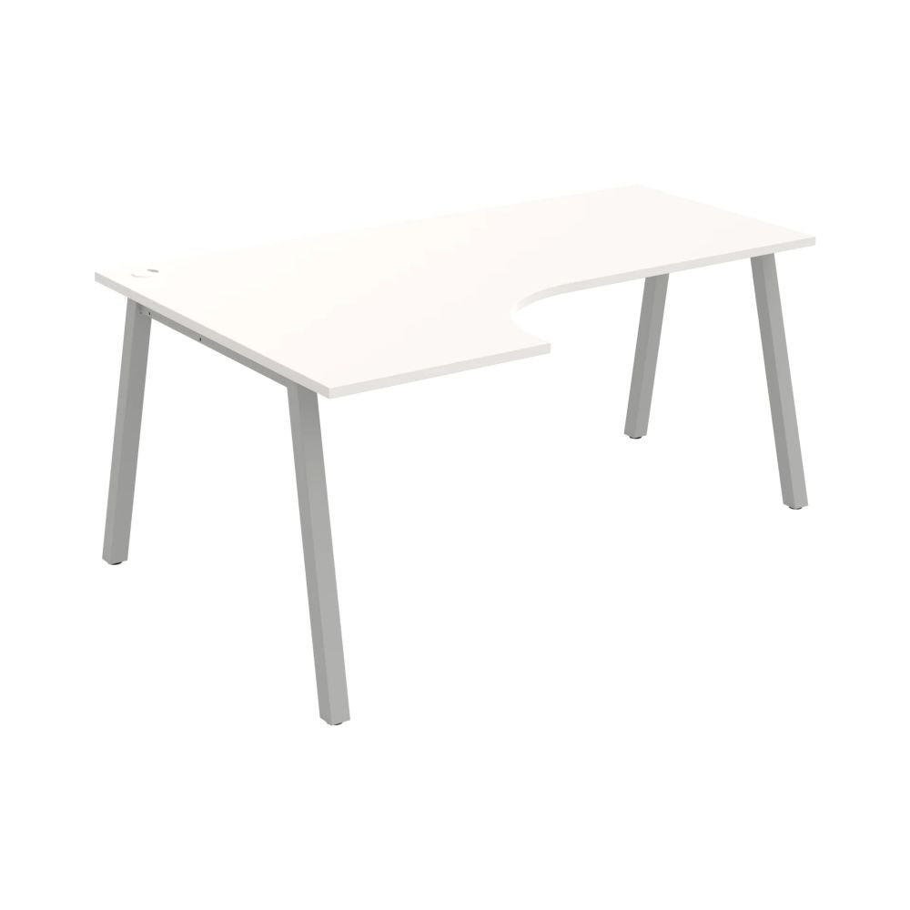 HOBIS kancelársky stôl tvarový, ergo pravý - UE A 1800 60 P, biela