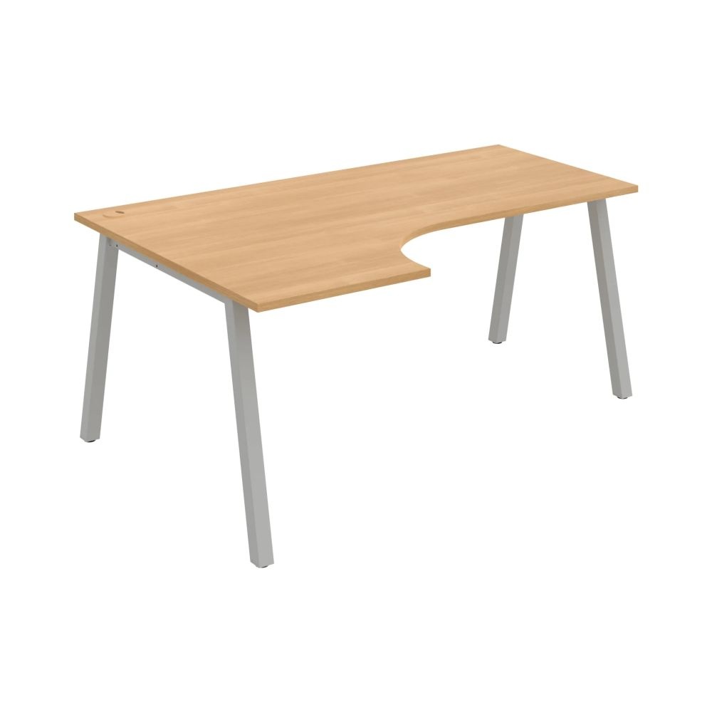 HOBIS kancelársky stôl tvarový, ergo pravý - UE A 1800 60 P, dub