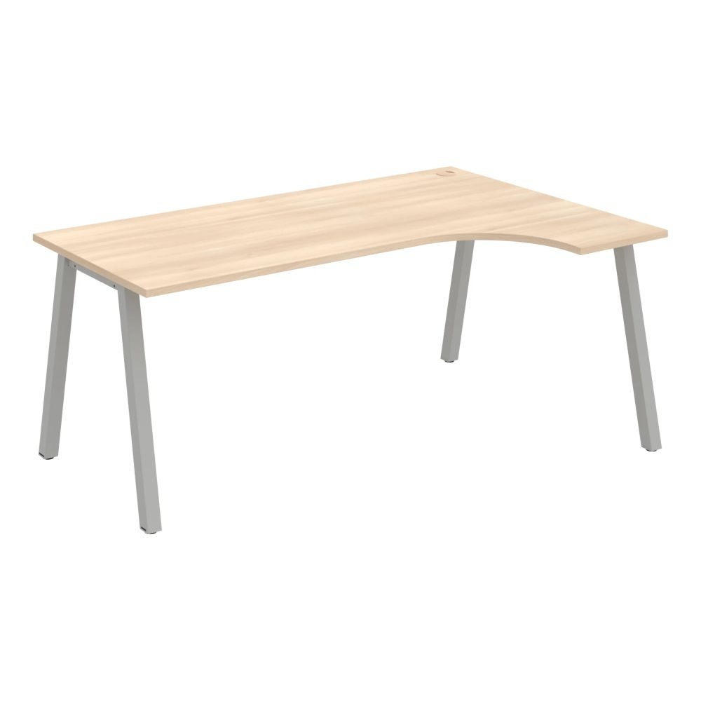 HOBIS kancelársky stôl tvarový, ergo ľavý - UE A 1800 L, agát
