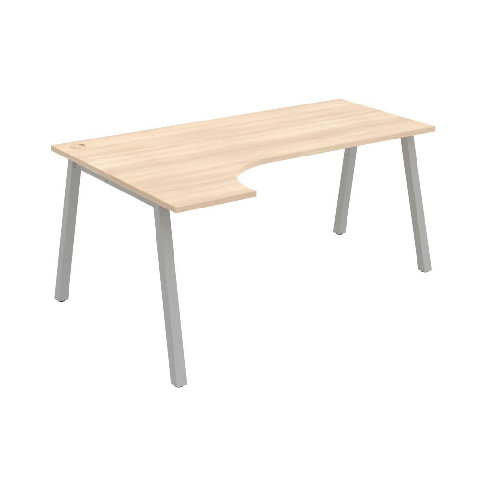 HOBIS kancelársky stôl tvarový, ergo pravý - UE A 1800 P, agát