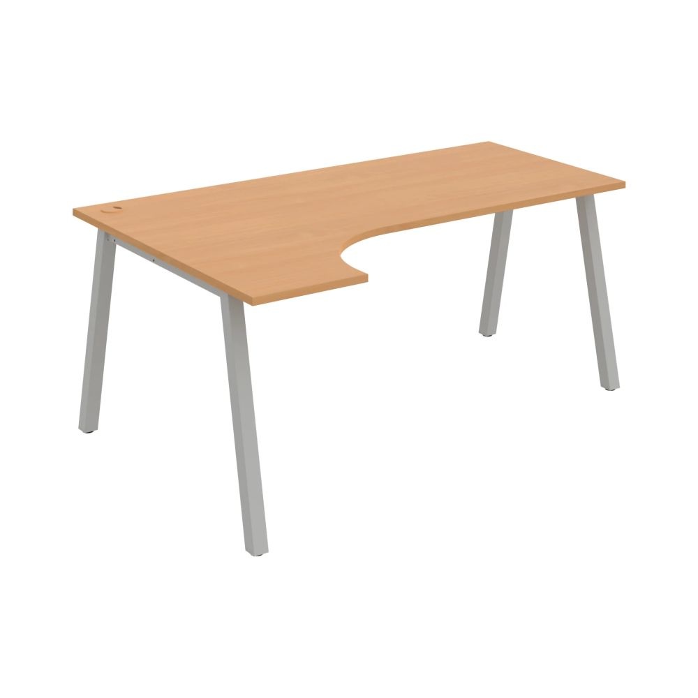 HOBIS kancelársky stôl tvarový, ergo pravý - UE A 1800 P, buk