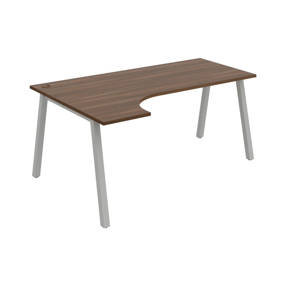 HOBIS kancelársky stôl tvarový, ergo pravý - UE A 1800 P, orech