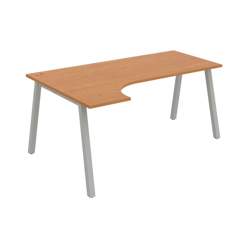 HOBIS kancelársky stôl tvarový, ergo pravý - UE A 1800 P, jelša
