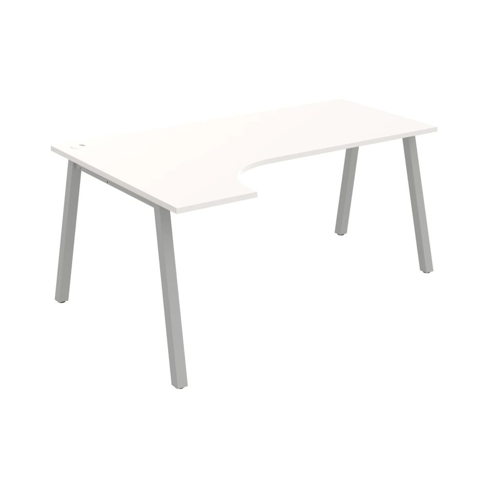 HOBIS kancelársky stôl tvarový, ergo pravý - UE A 1800 P, biela