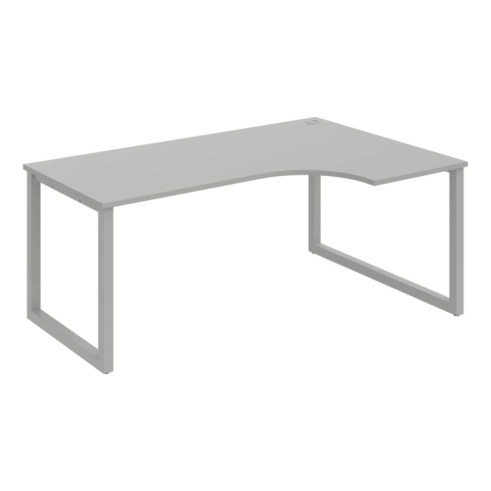 HOBIS kancelársky stôl tvarový, ergo ľavý - UE O 1800 60 L, šedá