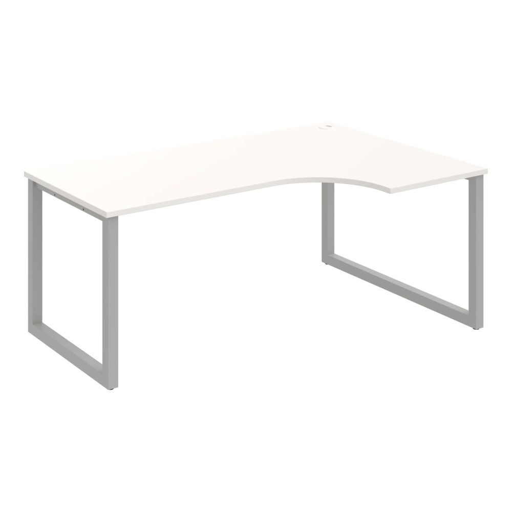 HOBIS kancelársky stôl tvarový, ergo ľavý - UE O 1800 60 L, biela