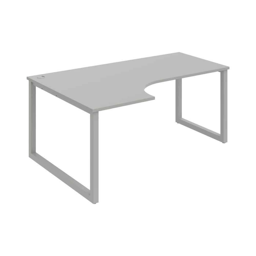 HOBIS kancelársky stôl tvarový, ergo pravý - UE O 1800 60 P, šedá