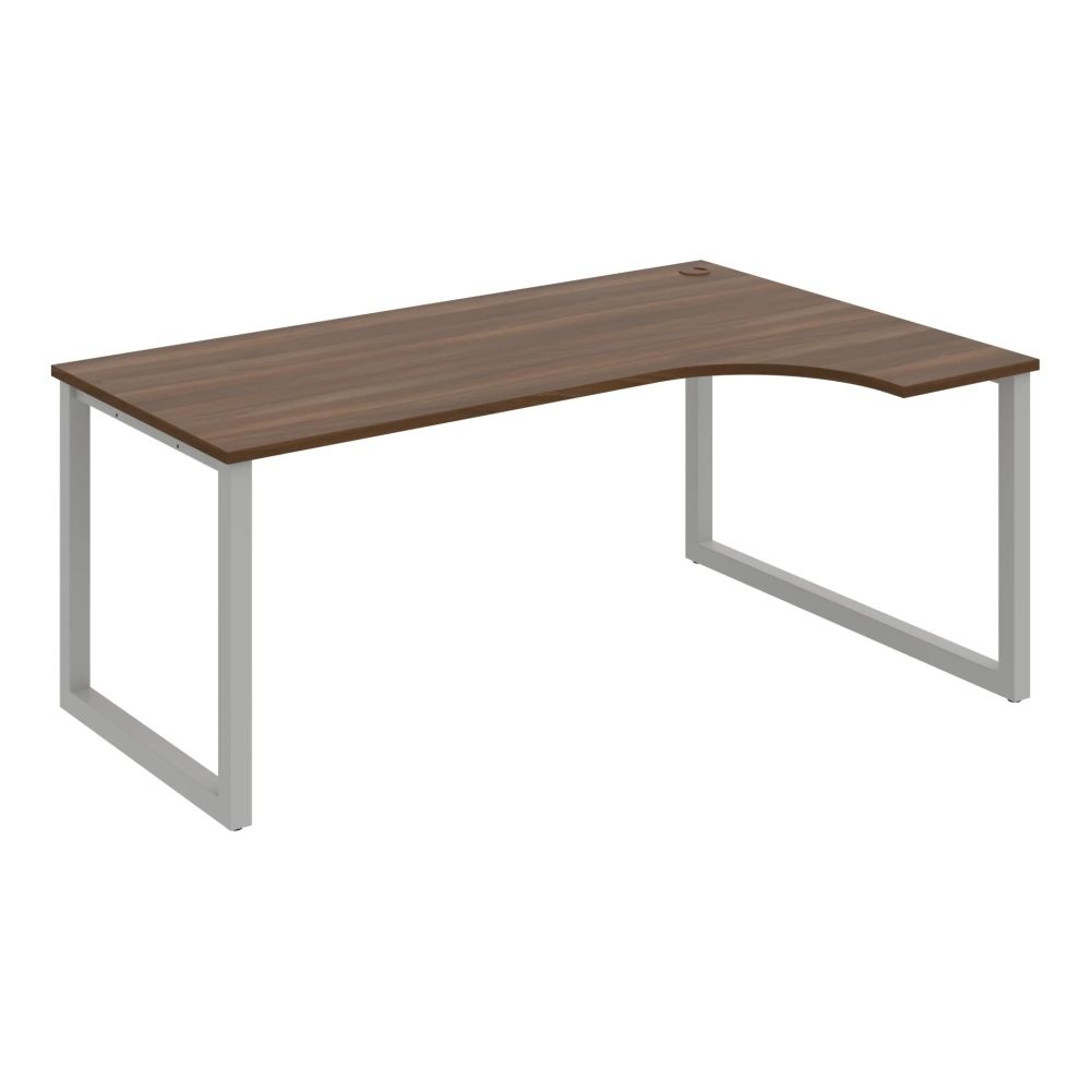 HOBIS kancelársky stôl tvarový, ergo ľavý - UE O 1800 L, orech
