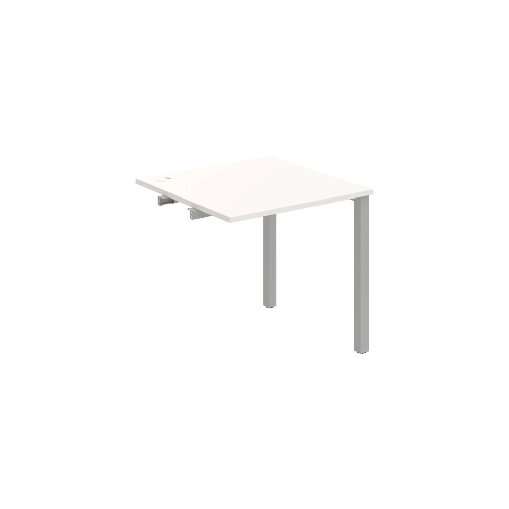 HOBIS prídavný kancelársky stôl rovný - US 800 R, biela