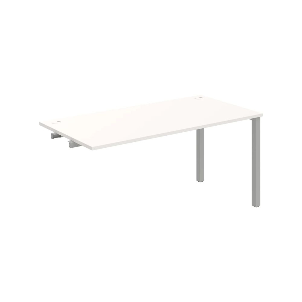 HOBIS prídavný kancelársky stôl rovný - US 1600 R, biela