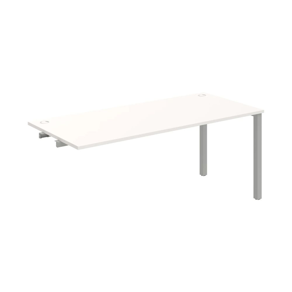 HOBIS prídavný kancelársky stôl rovný - US 1800 R, biela