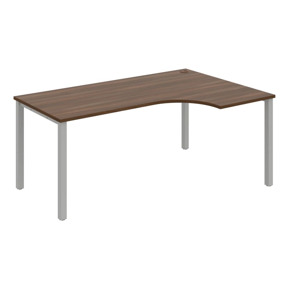 HOBIS kancelársky stôl tvarový, ergo ľavý - UE 1800 60 L, orech