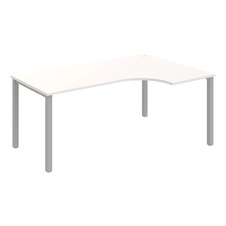 HOBIS kancelársky stôl tvarový, ergo ľavý - UE 1800 60 L, biela