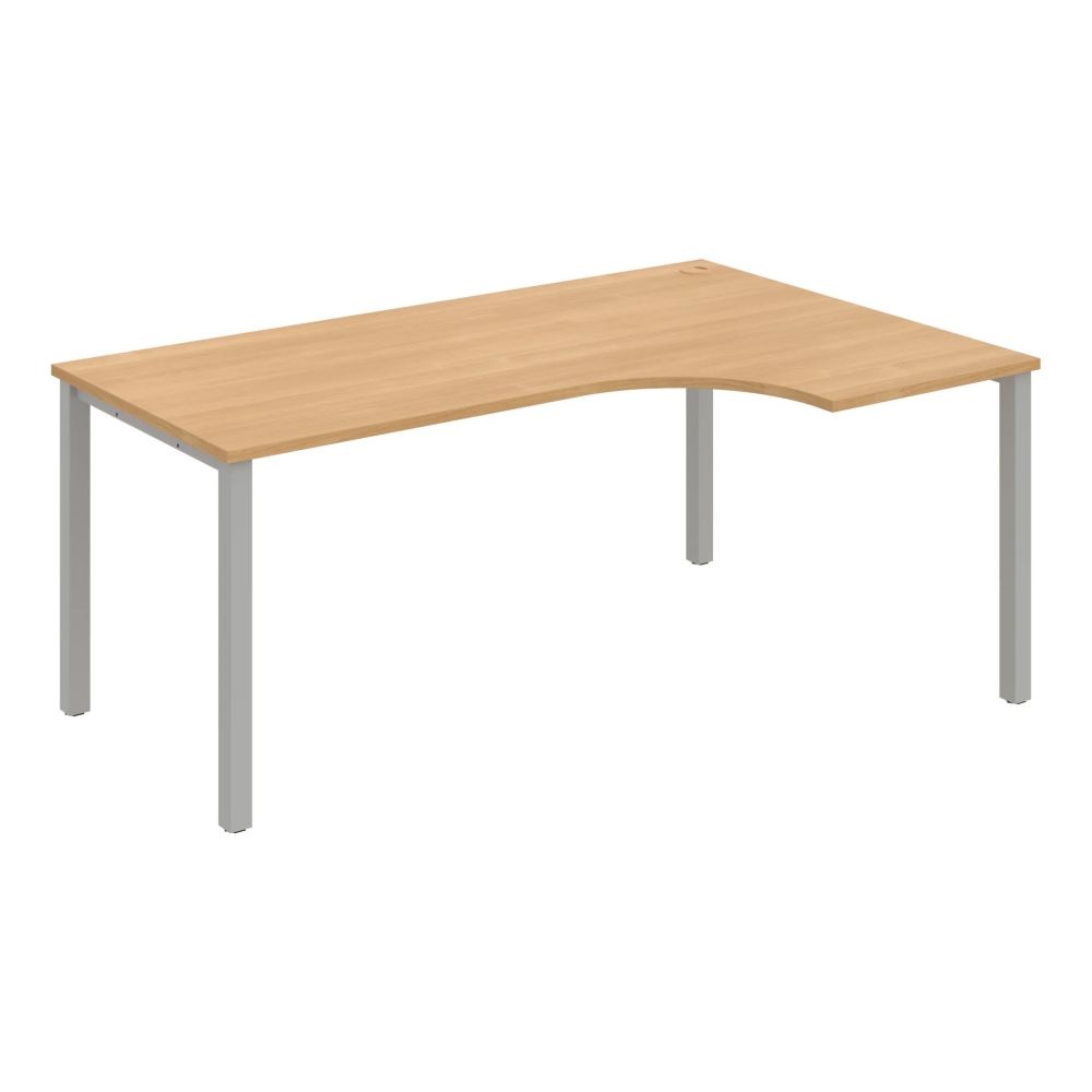 HOBIS kancelársky stôl tvarový, ergo ľavý - UE 1800 60 L, dub