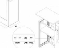 Digitálny promostolík Futuro s monitorom Samsung 32" na výšku, čierna - 8