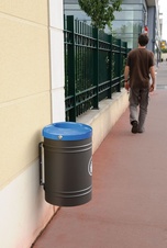 Odpadkový kôš Esterel - 40 litrov, upevnenie na stenu